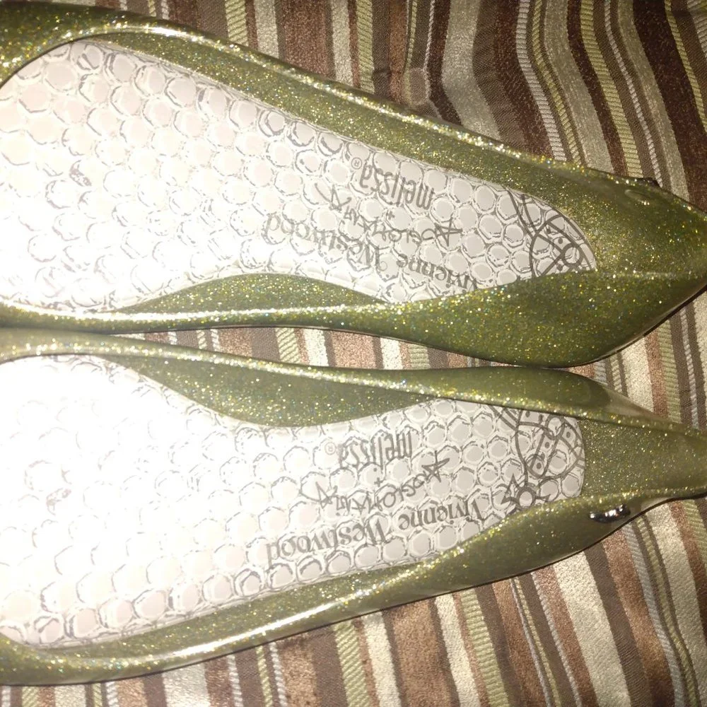 ❤️VIVIENNE WESTWOOD MELISSA Anglomania 3D Bee Light Green Ballet Flats Shoes 7.5 - Picture 9 of 9